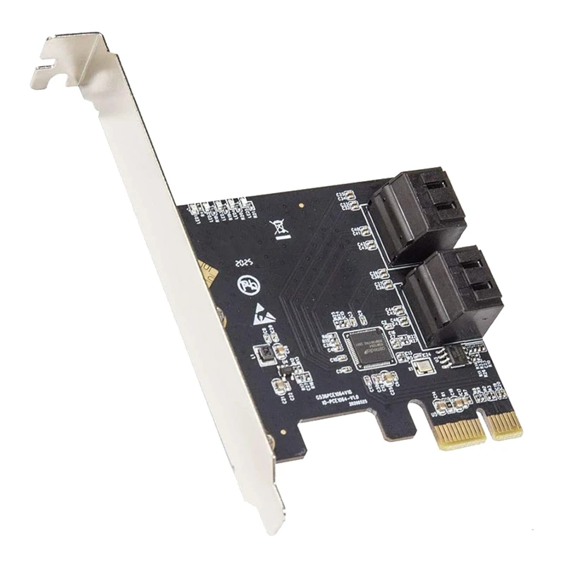 

4 Port SATA III PCI-E 3.0 X1 Expansion Card Non-Raid With Low Profile Bracket Asmedia 1064 SI-PEX40156