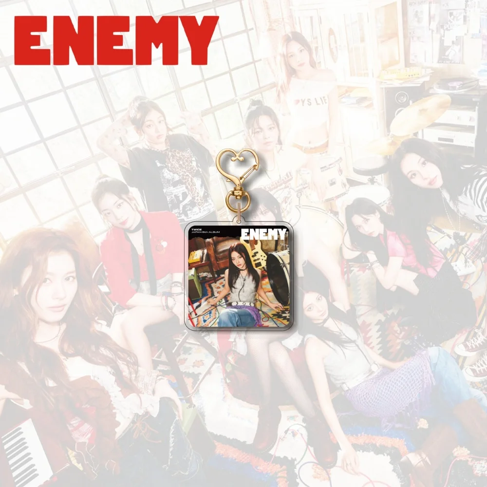 Фото KPOP Idol TWICE ENEMY альбом мерч брелок для женщин и мужчин Kawaii акриловый брелок для ключей держатель подарки автомобильная сумка очаровательные аксессуары №5