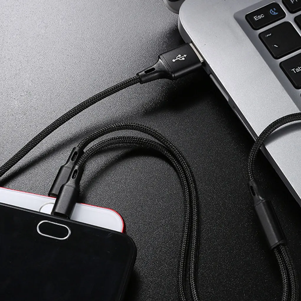 Fast Charging Cable 3 in 1 USB A C To Type c Micro USB Lightning Wire for charging For realme gt neo 2 iphone 11 redmi note