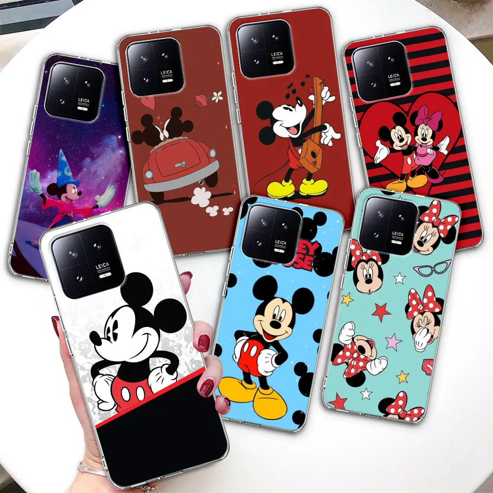 

Mickey Minnie Cute Case for Xiaomi Mi 11T 10T Pro Note 10 A2 9T 8 Lite 11i 11Ultra 13 12T Phone Cover TPU Transparent Funda Capa