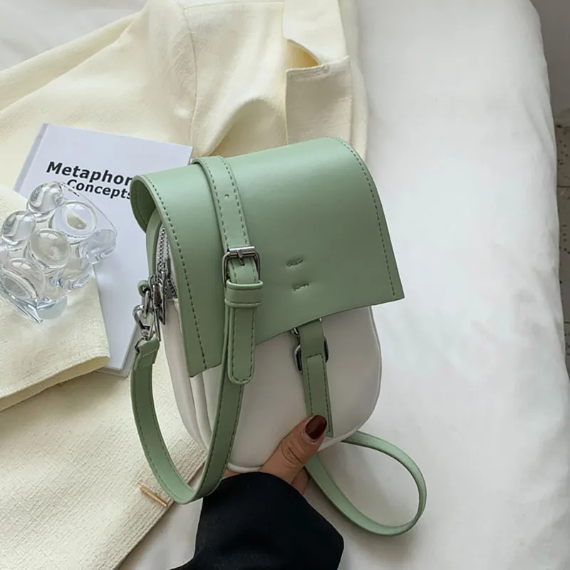 

Panelled PU Leather Shoulder Women's Bag 2022 Trend Luxury Designer Crossbody Bags for Women Small Flap Fashion Ladies Handbags