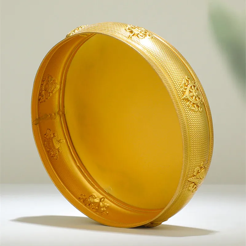 10 см Восемь символов благоприятности бусины манзы с золотым покрытием