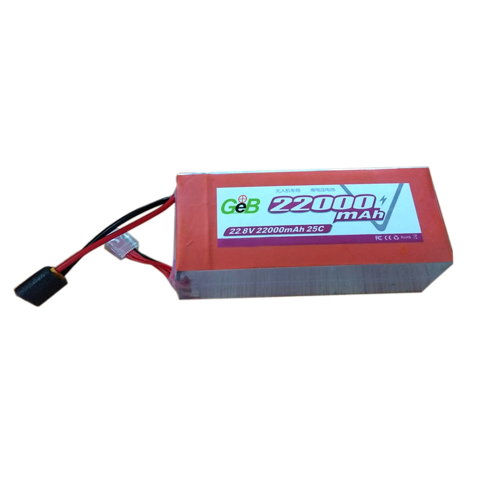 

4.35V Higher voltage polymer li ion battery 6S 16000mAh 22000mAh 25C UAV drone battery plant protection drone