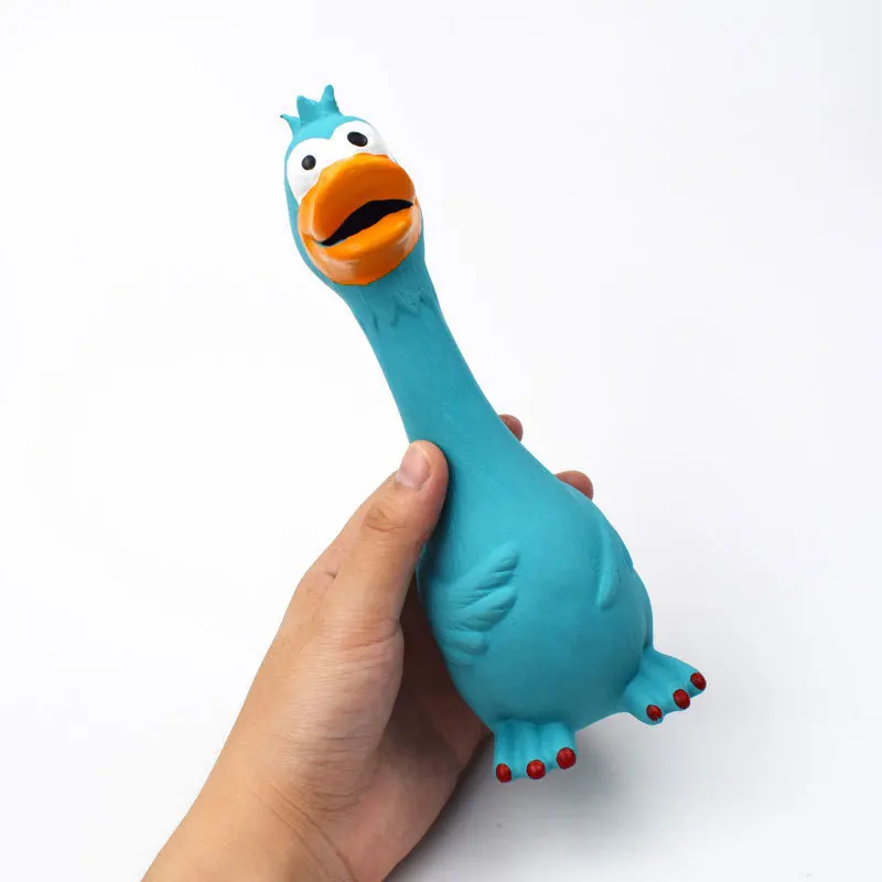 

Pets Dog Toys Screaming Chicken Squeeze Sound Toy Rubber Pig Duck Squeaky Chew Bite Resistant Toy Puppy Training Interactive