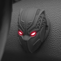 black panther one button start button protective cover car interior modified ignition switch universal decorative sticker