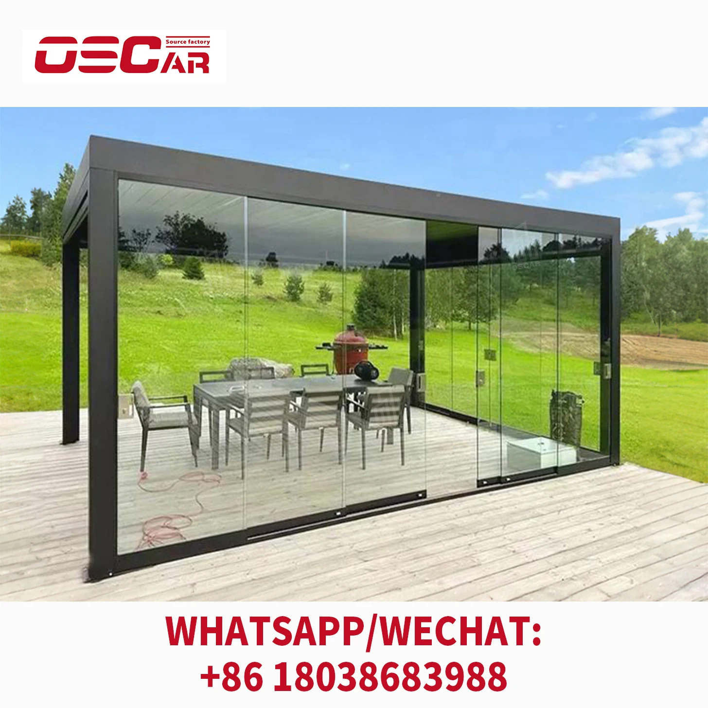 YASN 3*6 м задний двор оптовая продажа беседка открытый сад патио алюминиевая