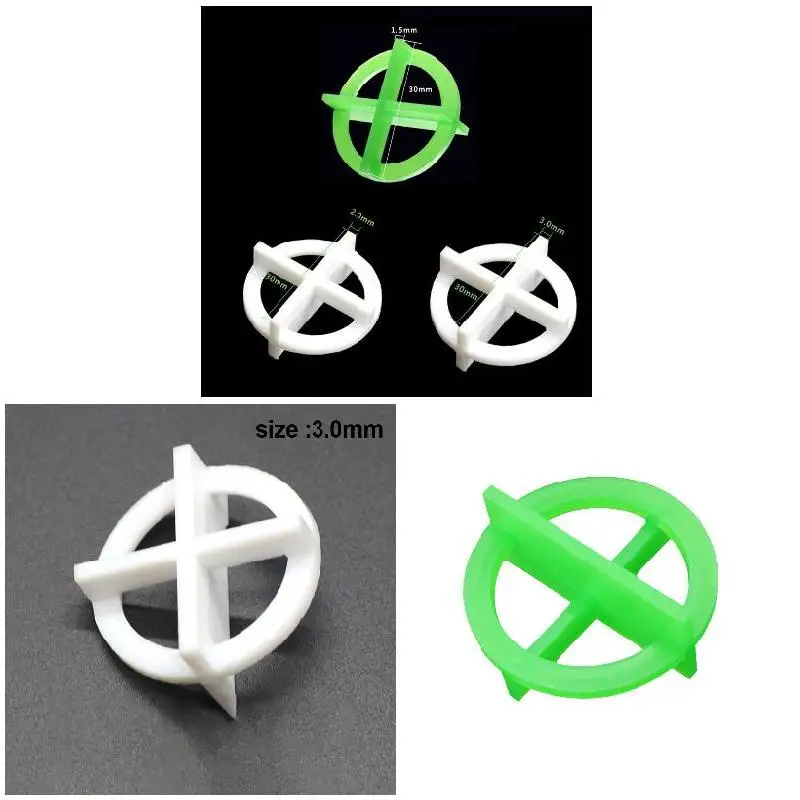 

100 шт. зеленая перекрестная плитка Выравнивающая перерабатываемая пластиковая плитка Выравнивающая система Базовая распорка