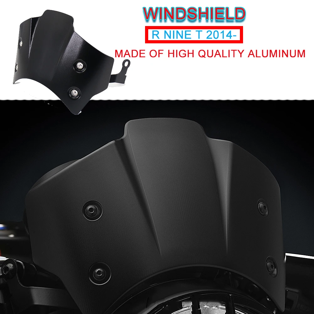 

For BMW R NINET NineT Rninet R nine T R9T Wind Deflectors New RNINET 2014-2023 Windshield Windscreen with Mounting Bracket