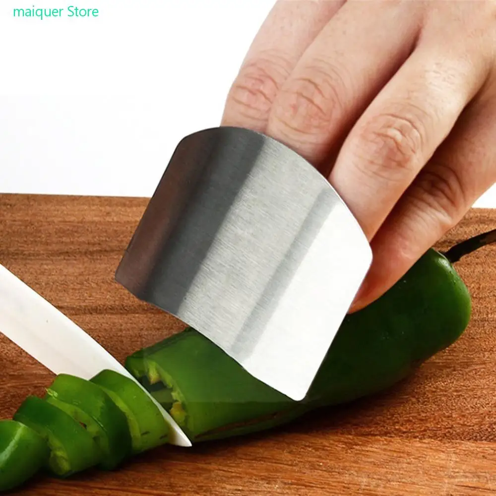 

Free shipping Kitchen Cooking Tools Stainless Steel Finger Hand Protector Guard Personalized Design Chop Safe Slice Knife