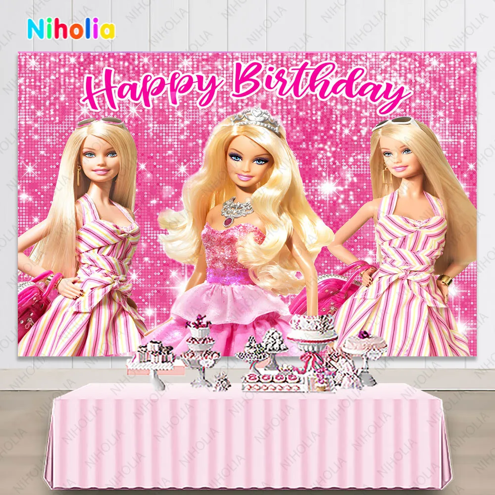 Фон для фотосъемки Barbiee розовый
