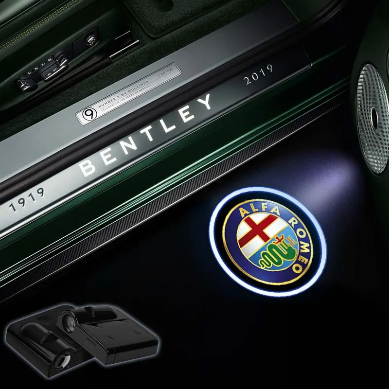

Car Door Led Welcome Laser Projector Logo Night Light Wireless Car Courtesy Lamp for Alfa Romeo Giulia Giulietta MITO Stelvio147
