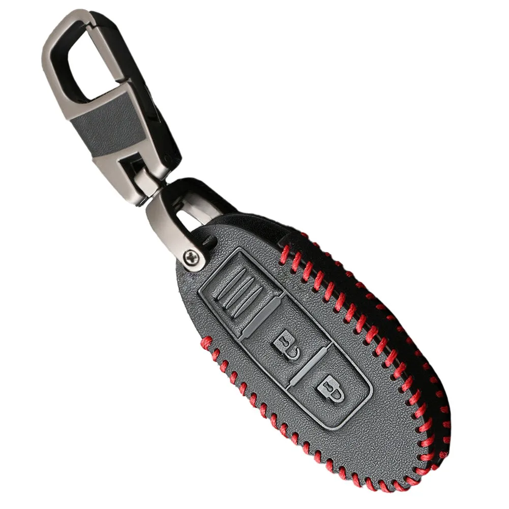 

Car Key Cover For Nissan Qashqai Skyline Juke Alissa X-trail Leather Key Fob Case Remote Cover For Auto Fob Car Key