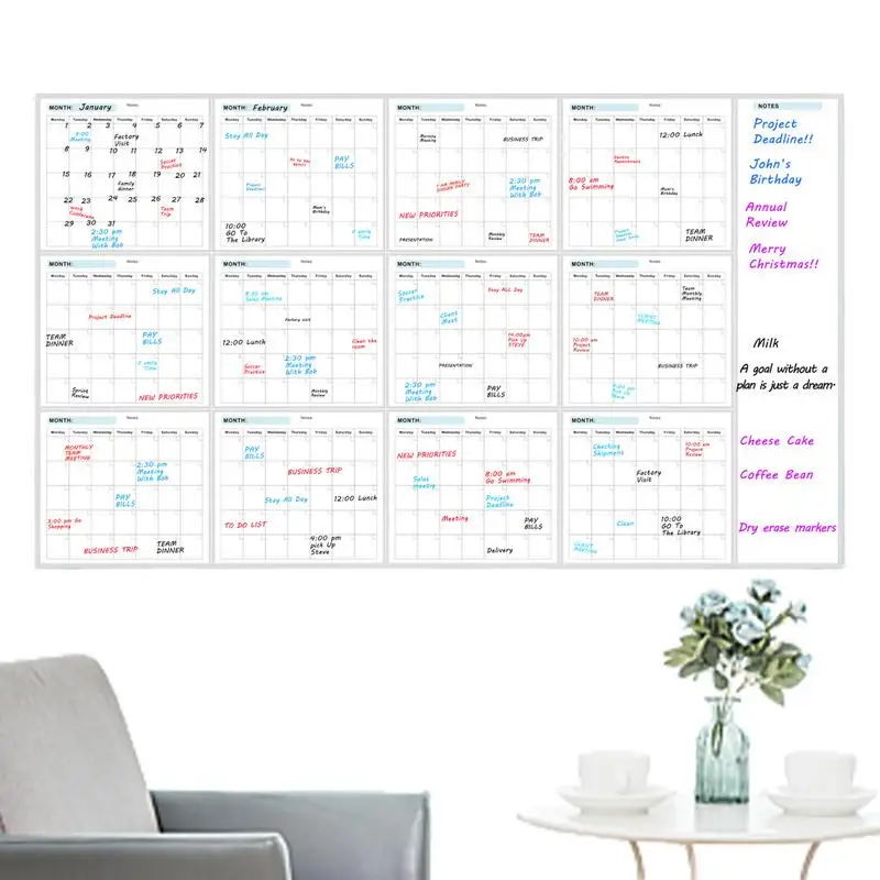 

Многоразовый настенный календарь 35x58 дюймов