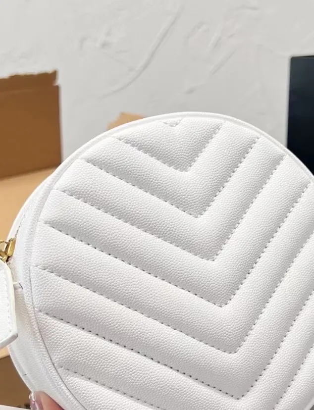 

2022 New Fashion Versatile Diamond Grid Solid Color Mini Chain Round Women's Bag Premium Sense One Shoulder Carry Cross Body Bag