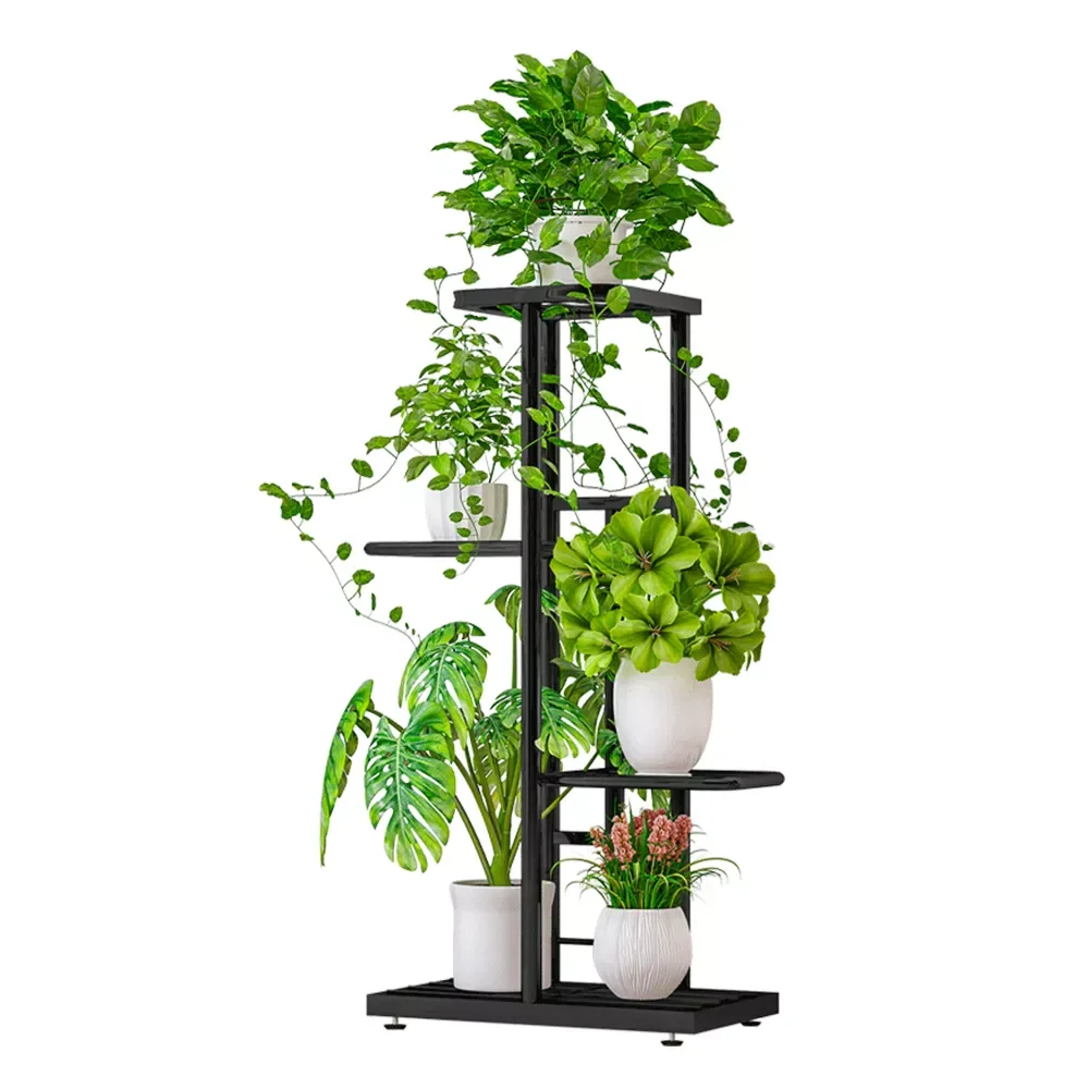 

2023NEW 4 Layers Iron Stand Pots Tray Plant Shelves Planter Display Rack Storage Holder Shelf Home Balcony Garden Decoration