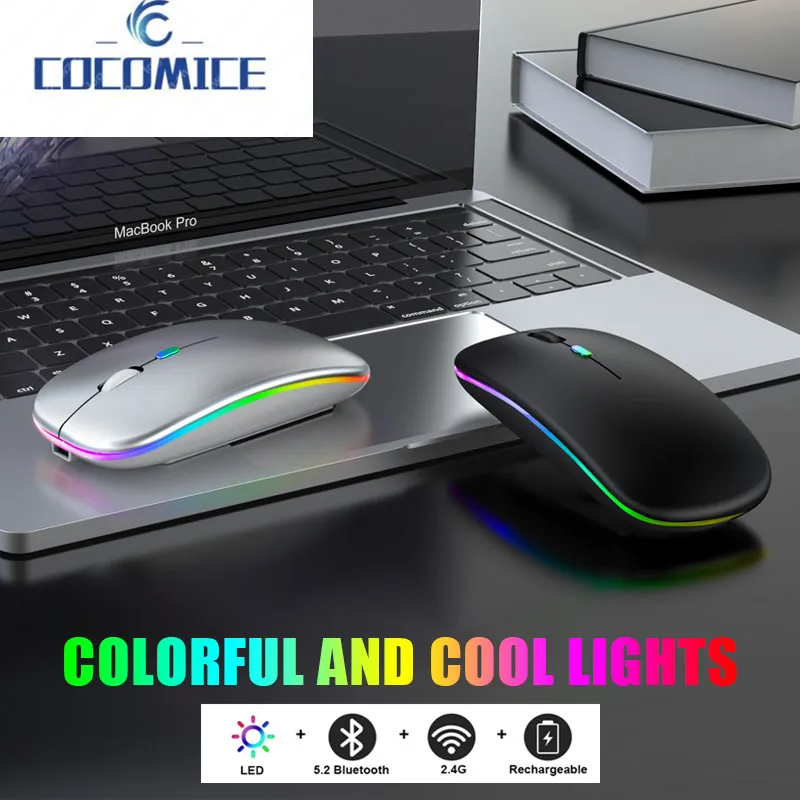 

Беспроводная игровая мышь с подсветкой, Bluetooth, RGB