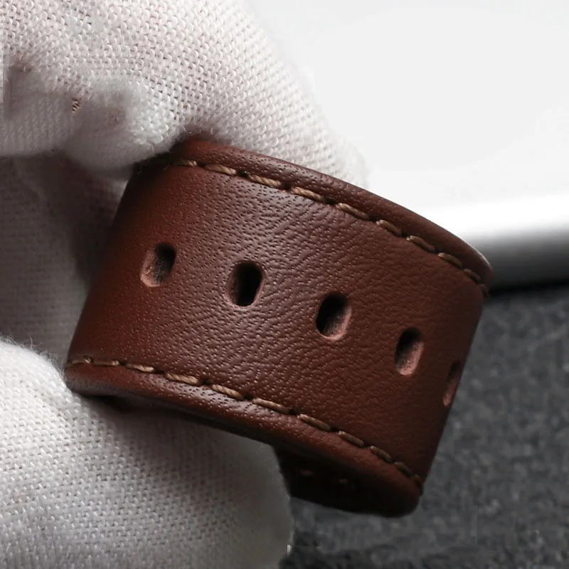 For Huawei B3  B6 Smart Sport Bracelet 16mm Genuine Leather Watchband With Business Mocha Brown Black Replacement Watch Strap