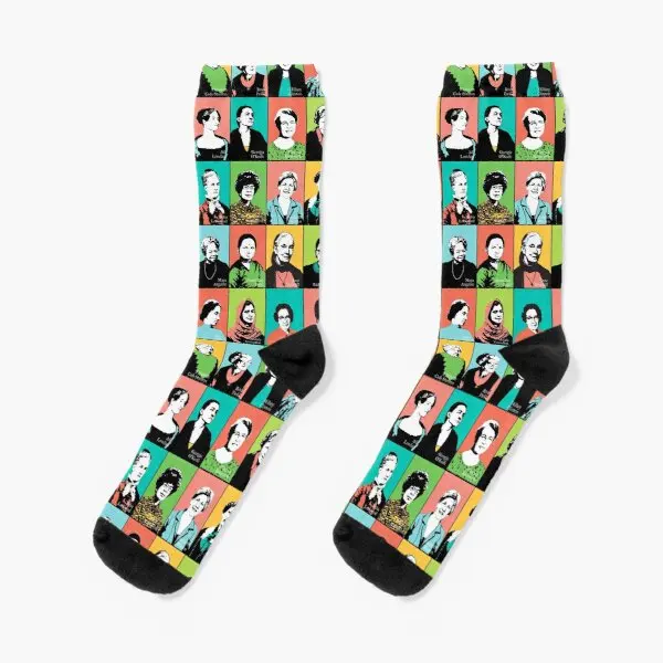 

Feminist Icons Crew Socks Comfortable Cotton Short Girls Best Sports Ladies Pattern Unisex Breathable Cute Funny Winter Cartoon