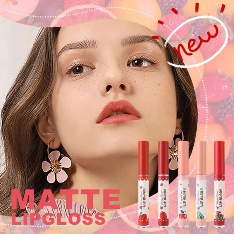 

New Fruit Water Lip Gloss Lip Glaze Transparent Glass Lip Oil Liquid Lipstick Lipgloss Lips Cosmetics For Women Make Up Cometics