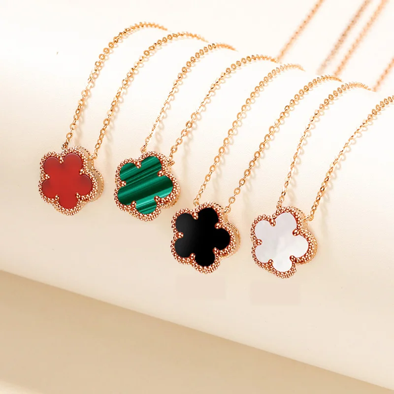 

Hot High Quality S925 silver Clover Necklace For Women Fashion Brand Valentine's Day Gift Factory Direct Sales Free Shipping