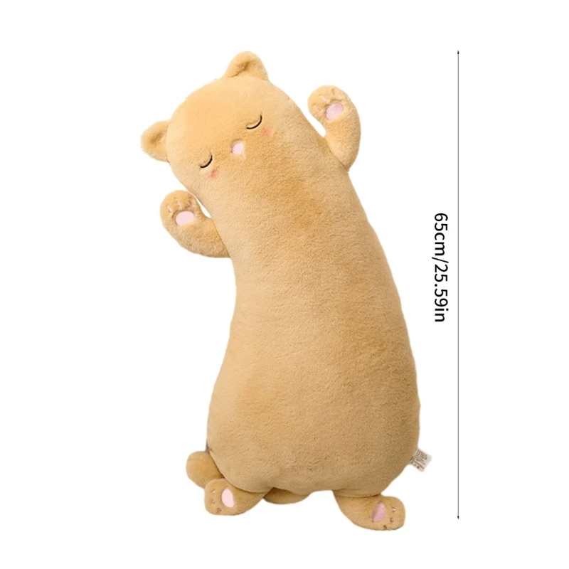 Длинная милая подушка для сна обнимающая милый кот мягкая игрушка в форме