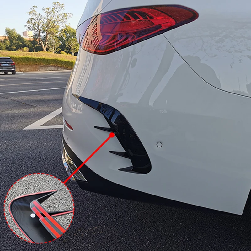 

Car Rear Bumper Spoiler Decoration Cover Sticker Exterior Styling Modification Accessories For Mercedes Benz C Class Sport W206