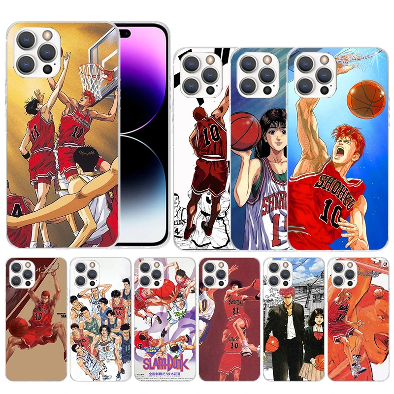 

Мягкий чехол Slam Dunk для iPhone 14, 13, 12, Mini, 11 Pro Max, чехол с рисунком для телефона X, XS, XR, 7 Plus, 8 +, 6, 6S, 5, SE