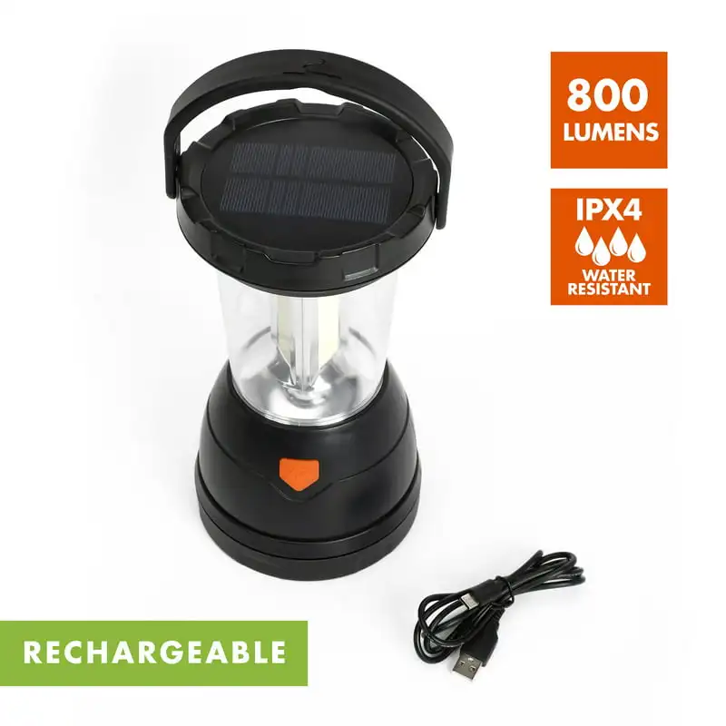 

LED Survival Lantern, 800 Lumens, Rechargeable, Solar, and Crank, Model 31625