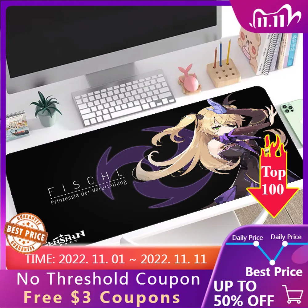 

Genshin Impact Art Hot-selling Gamer Speed Mouse Retail Big Rubber Mouse Pad Size Is 30*90cm/30*70cm/40*90cm Top Quality Xxl