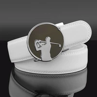 new quality golf belt mens leather automatic buckle belt trend fashion young peoples pants belt club