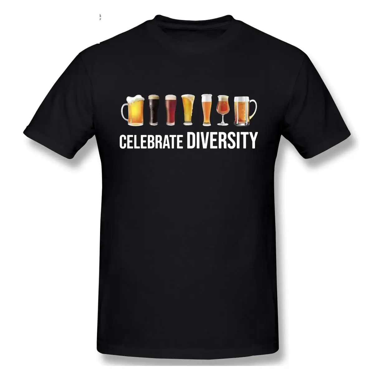 

Celebrate Diversity Beer Wine Beer Drinking Funny College Humor Mens New TShirt Men Fashion Cotton T-shirt