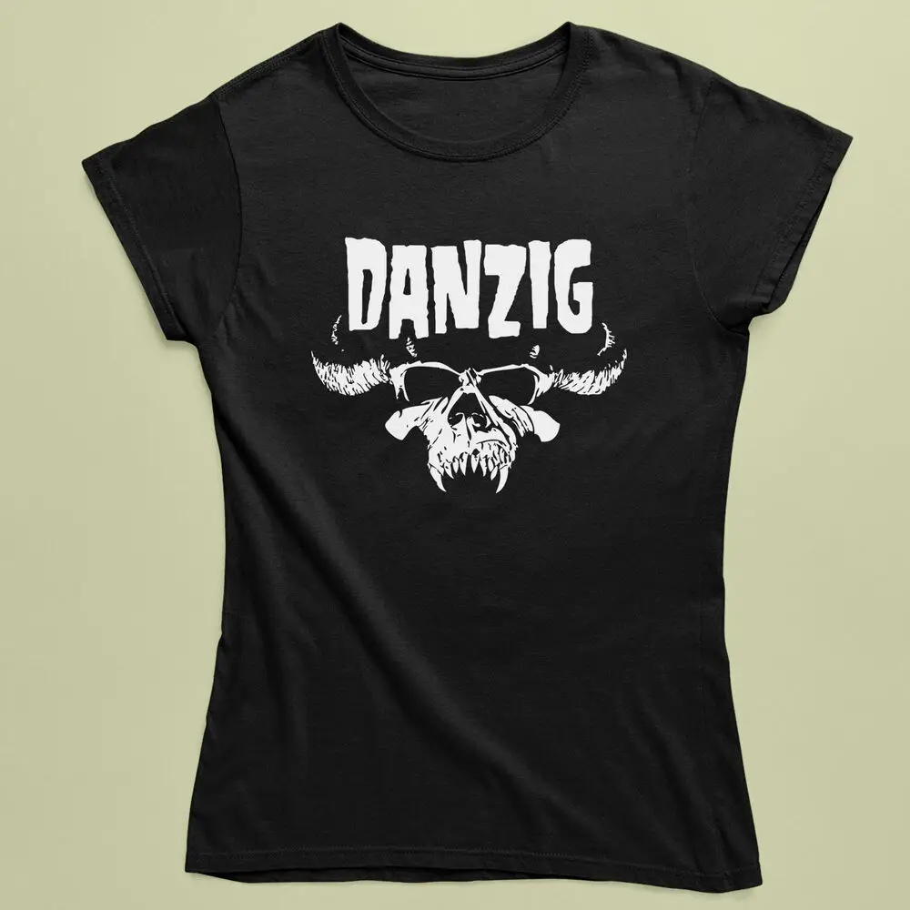 Футболка с логотипом Danzig Skull — классический панк-рок мужская и женская футболка