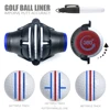 360 Degree Rotating Golf Ball Liner Marker Template Accuracy Aids Golf Tools 2