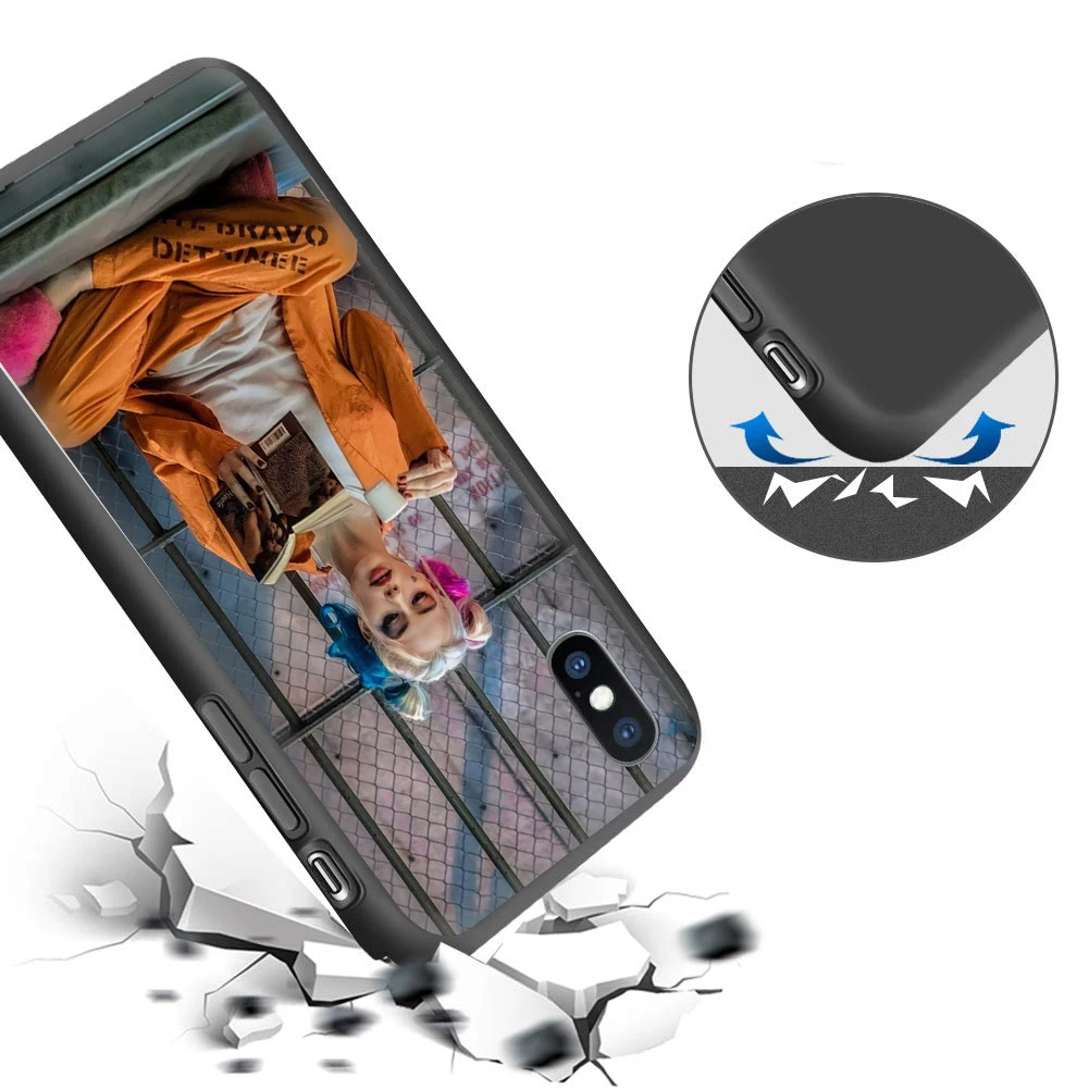 GH8 H-Harley Quinn Soft Silicone Case for iPhone X XS XR Pro Max 8 7 6 6s Plus SE Cover