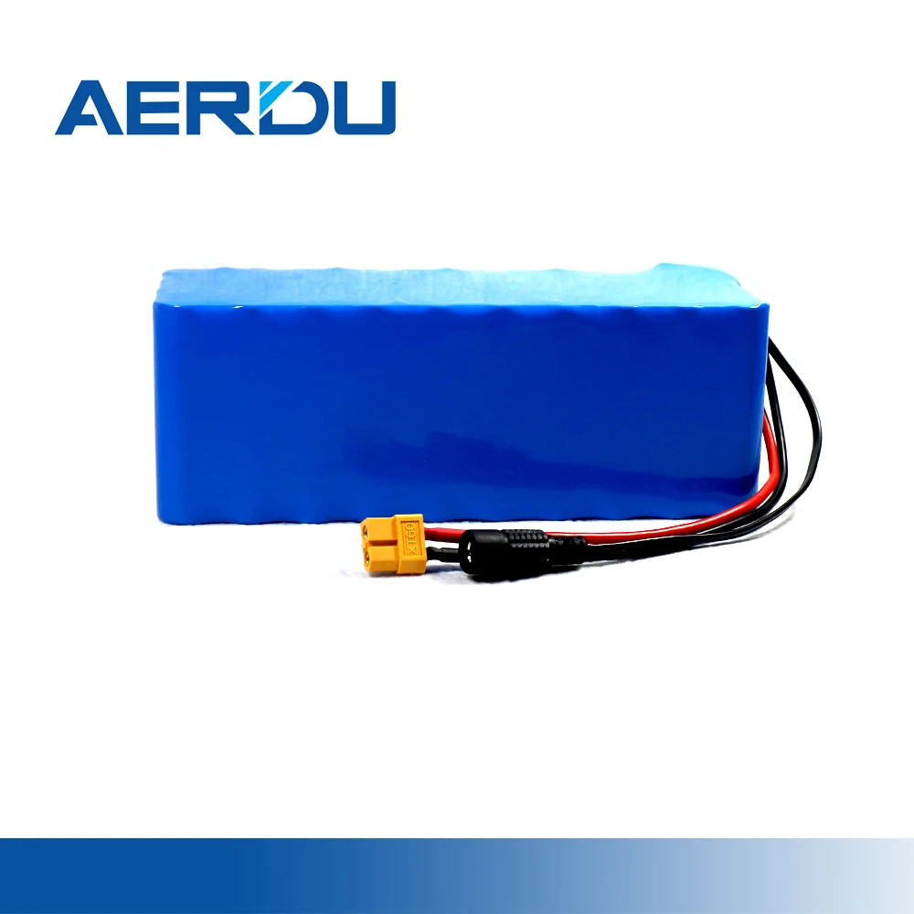 

Литий-ионный аккумулятор AERDU 10S4P 18650 36 в 10 Ач-14 Ач 600 Вт с 20A BMS для балансирующего автомобиля мотоцикла электрического велосипеда скутера DC + XT60