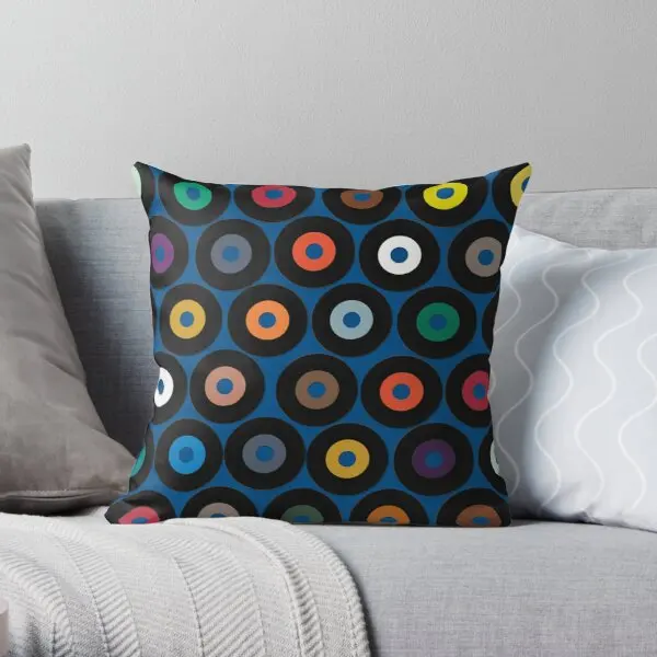 

Vinyl Blue Printing Throw Pillow Cover Soft Decor Bed Car Case Home Hotel Bedroom Fashion Sofa Throw Pillows not include