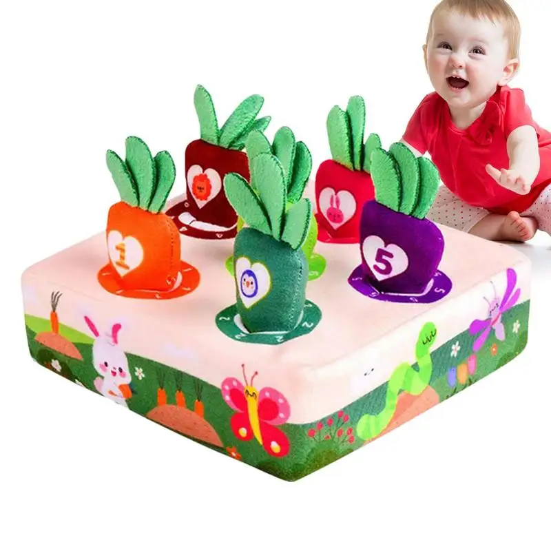 

Игрушки Монтессори, морковка, урожай, плюшевая морковка Монтессори, игра для сбора моркови для детей, плюшевые сортировочные игрушки, подар...