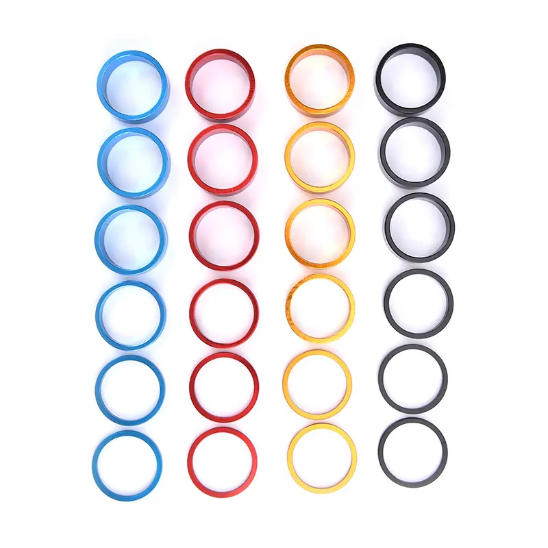 

6Pcs Aluminum Alloy Bike Headset Washer Mountain Bicycle Cycling Front Fork Washer MTB Bike Stem Handlebar Spacers Ring Gasket