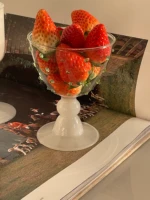 New Year Design Strawberry Milkshake Glass Medieval Wine Glass Transparent Creative Lovely Dessert Cup Shot Glasses