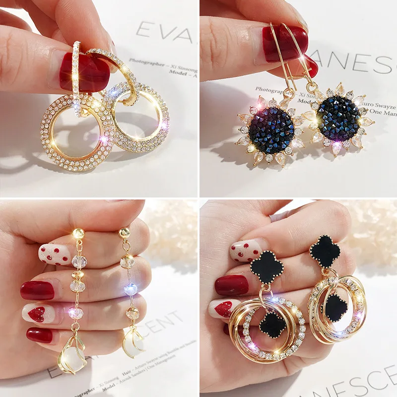

European And American Fashion Tassel Earrings S925 Needle Vintage Style Women Ear Studs Exquisite Jewelry For Girlfriend