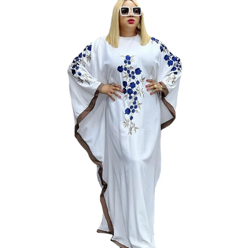 

Plus Size African Party Dresses for Women Dashiki Africa Clothes White Boubou Abayas Robe Dubai 2023 Muslim Kaftan Maxi Dress