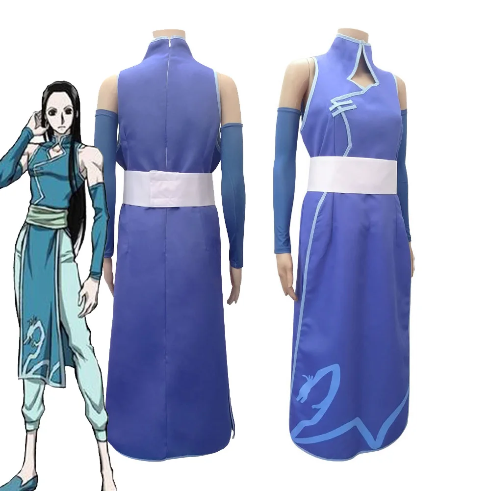 

Женская футболка для косплея Hunter X Hunter Illumi Zoldyck, летняя рубашка с коротким рукавом, наряды на Хэллоуин, карнавал, женский костюм для ролевых игр