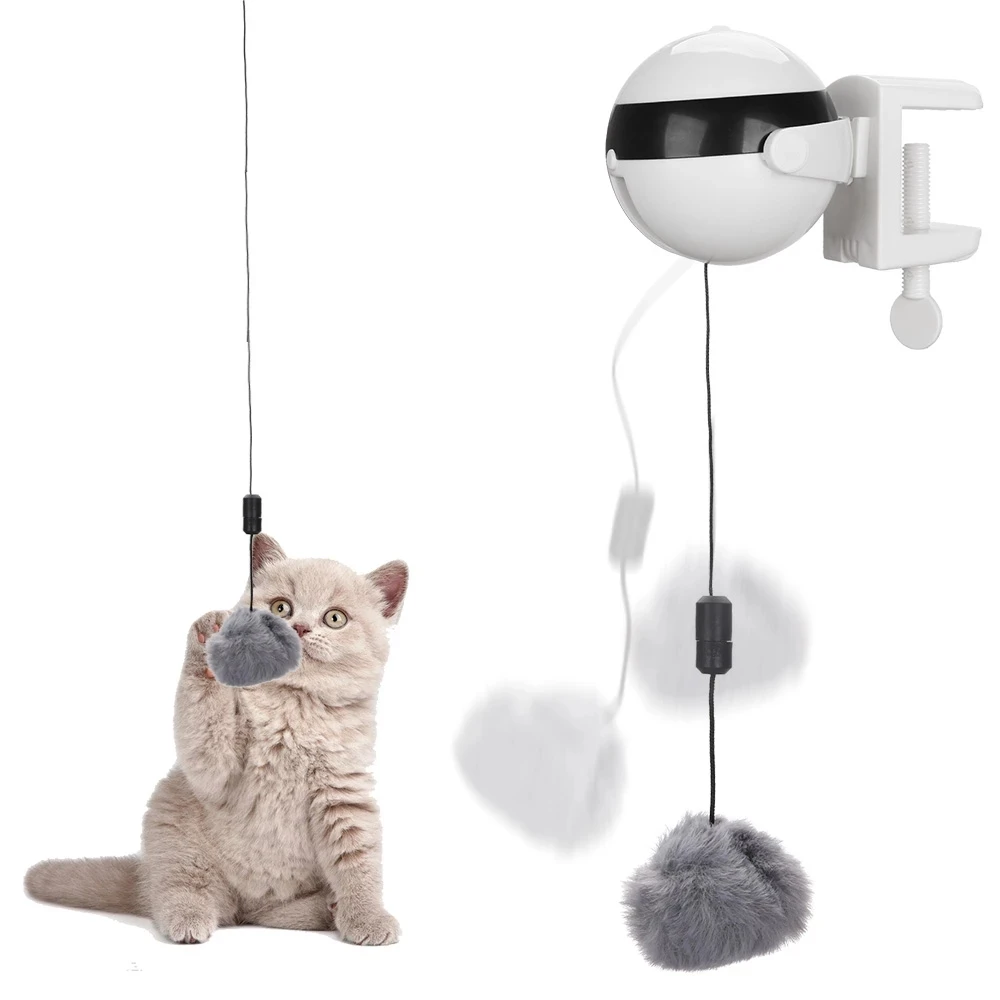 

Smart Cat Toy Ball Teaser Toys for Cat Interactive Puzzle Electric Automatic Lifting Plush Ball Cat accessories