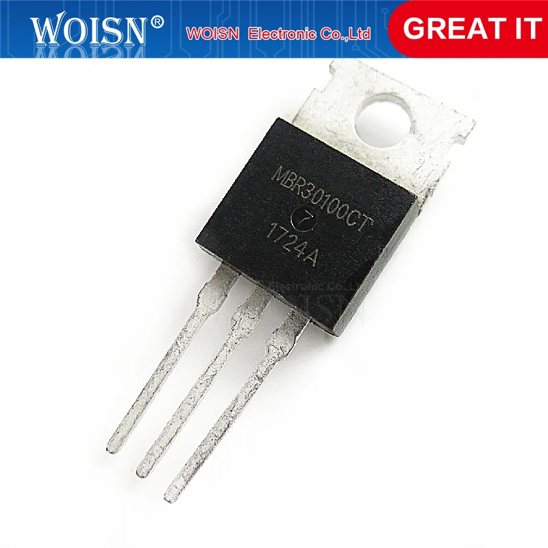 10 шт./лот MBRF30100CT MBR30100CT MBRF30100 MBR30100 B30100G TO-220 новая Оригинальная фотография - купить по