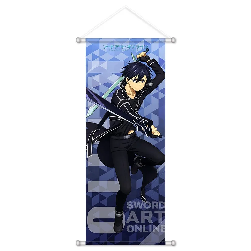 Фото Аниме-постеры Sword Art Online: Асуна, Кирито, Шино, Алиса. Милые настенные картины на холсте. Декор. Подарок на день рождения. №3