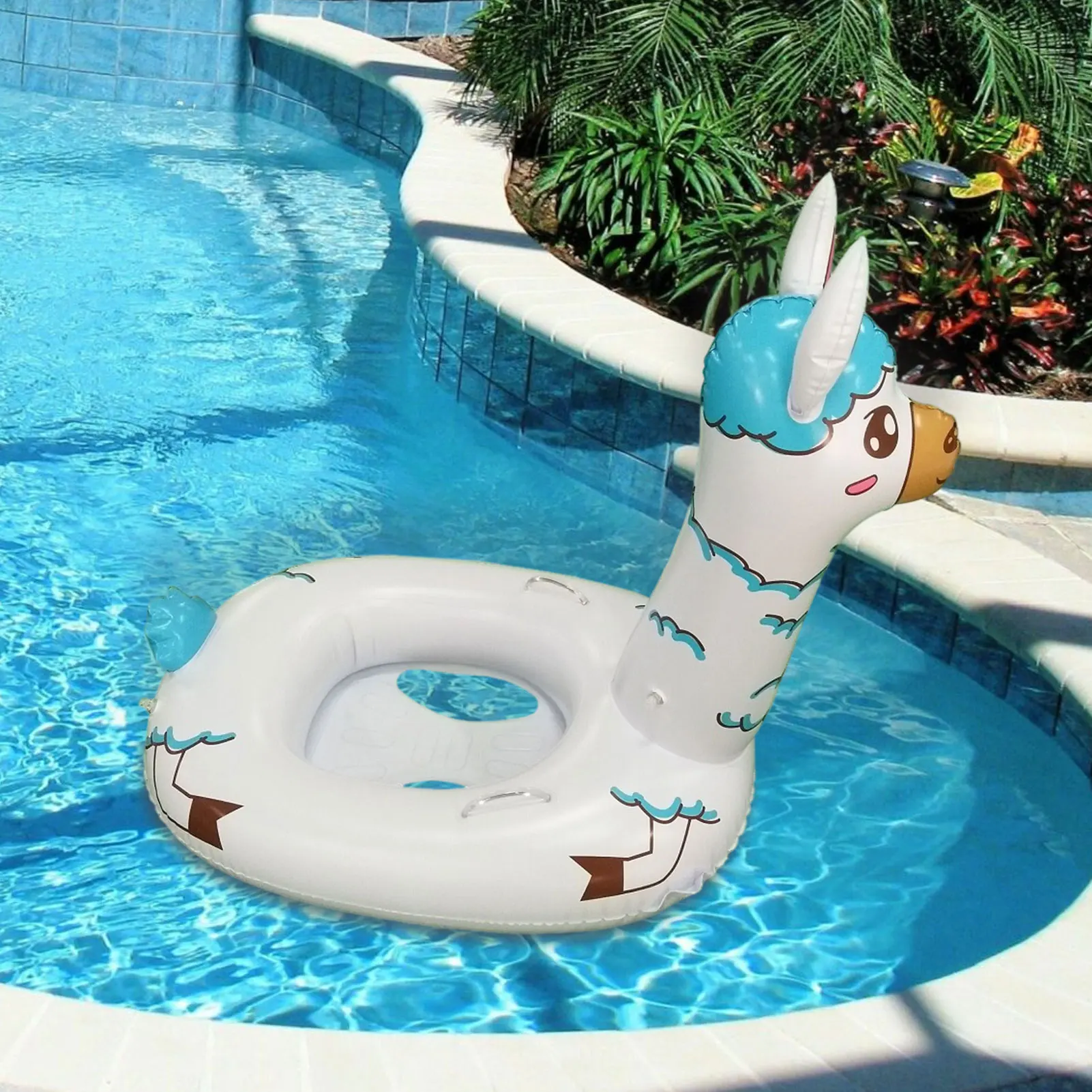 

Pool Floats For Toddlers 1-3 Alpaca Baby Pool Floaty Rideable Iatable For Toddlers Under 8 Years Old Rideable Alpaca Pattern