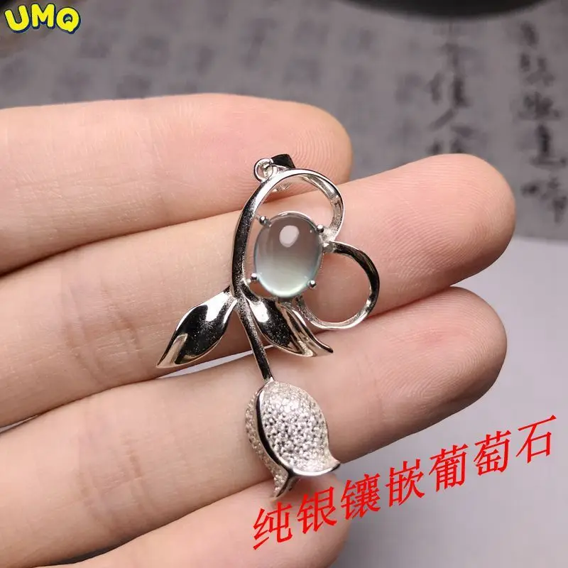 

Женская подвеска из серебра 925 пробы с гранатом, 8 х10