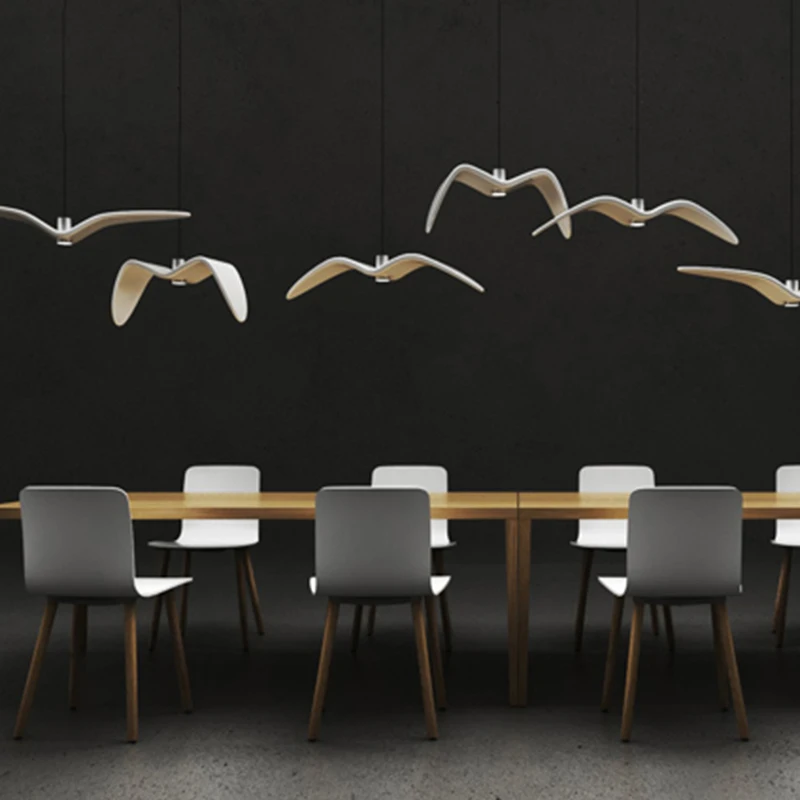 Наружная Подвесная лампа в виде ночных птиц скандинавский светильник чайки