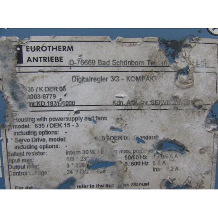635-DEK 15-3 евротерм сервопривод