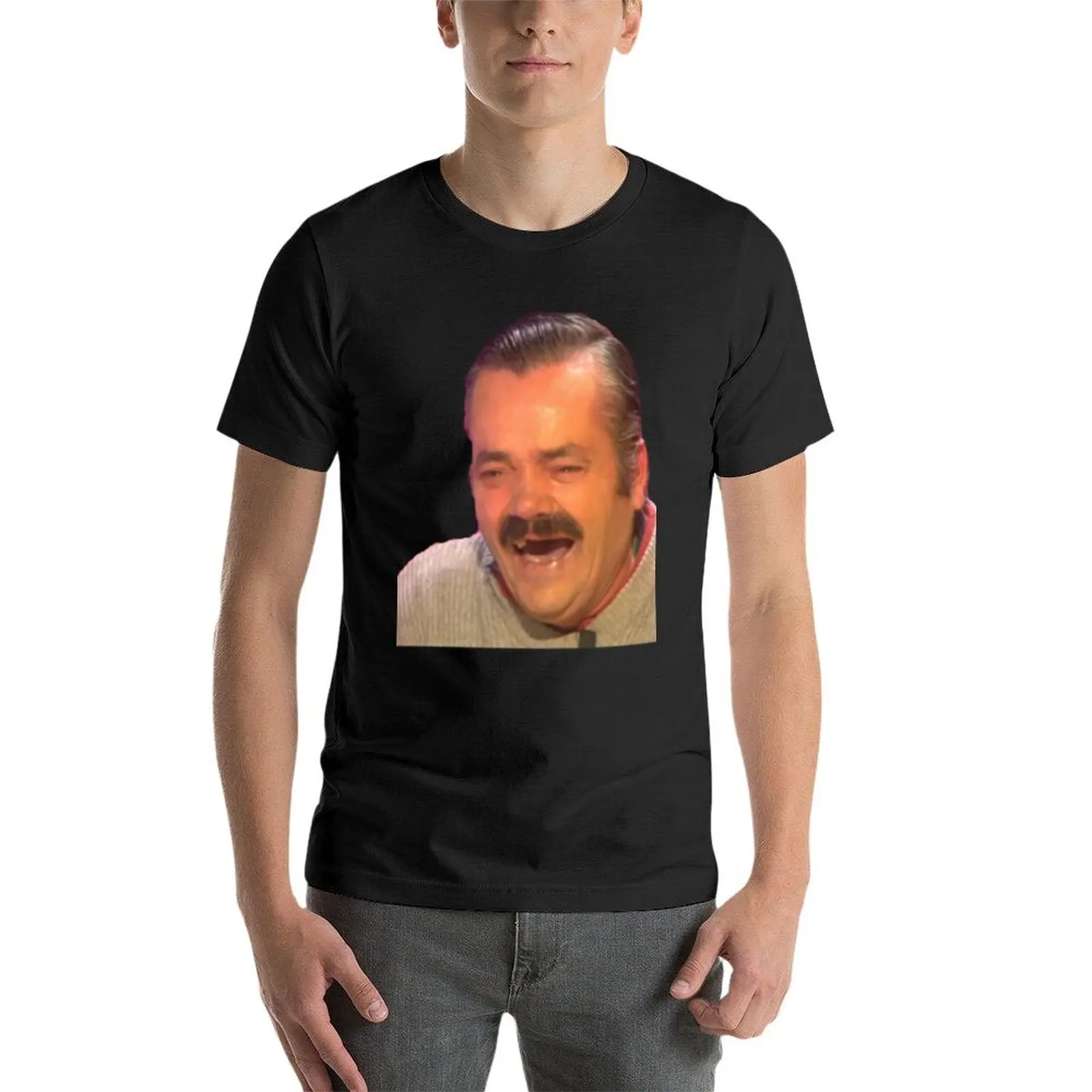 Issou-забавная футболка El Risitas большого размера с рисунком винтажная